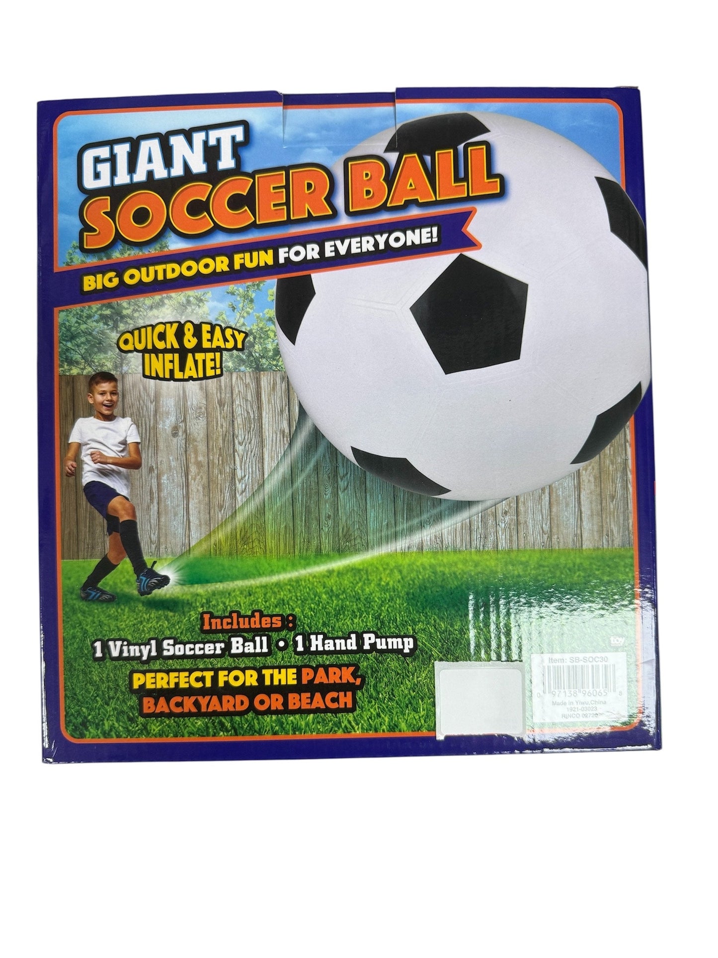 The Toy Network Giant Soccer Ball 30 Inch SB-SOC30 TNRTSBSOC30