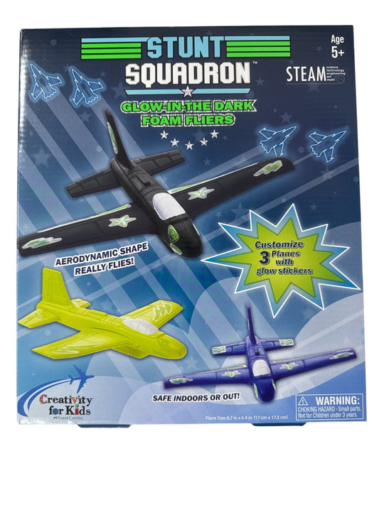 Creativty for Kids Stunt Squadron Glow-In-The Dark Foam Fliers A23335C