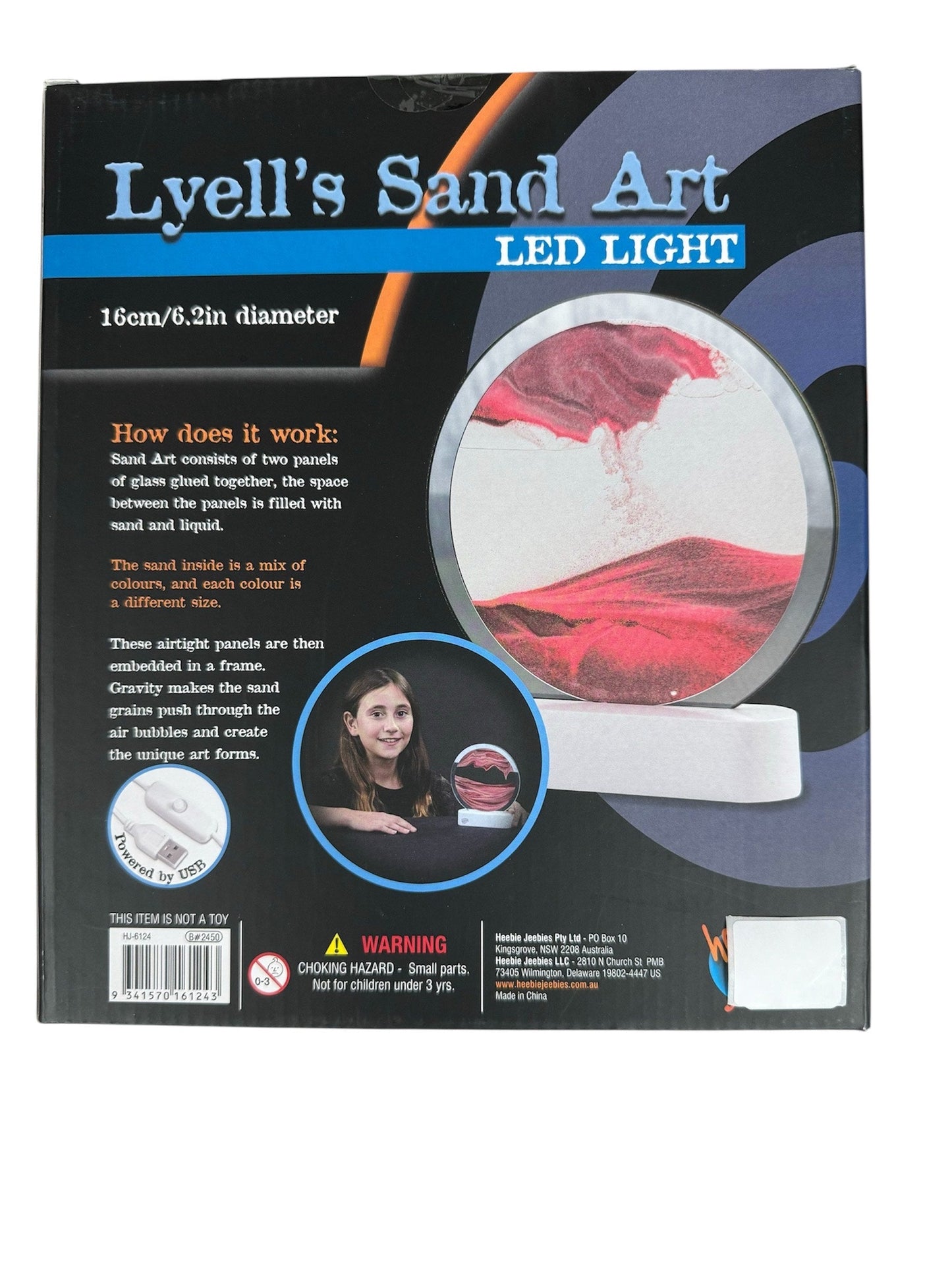 Heebie Jeebies Lyell's Sand Art Led Light HJ-6124 HJBHJ6124