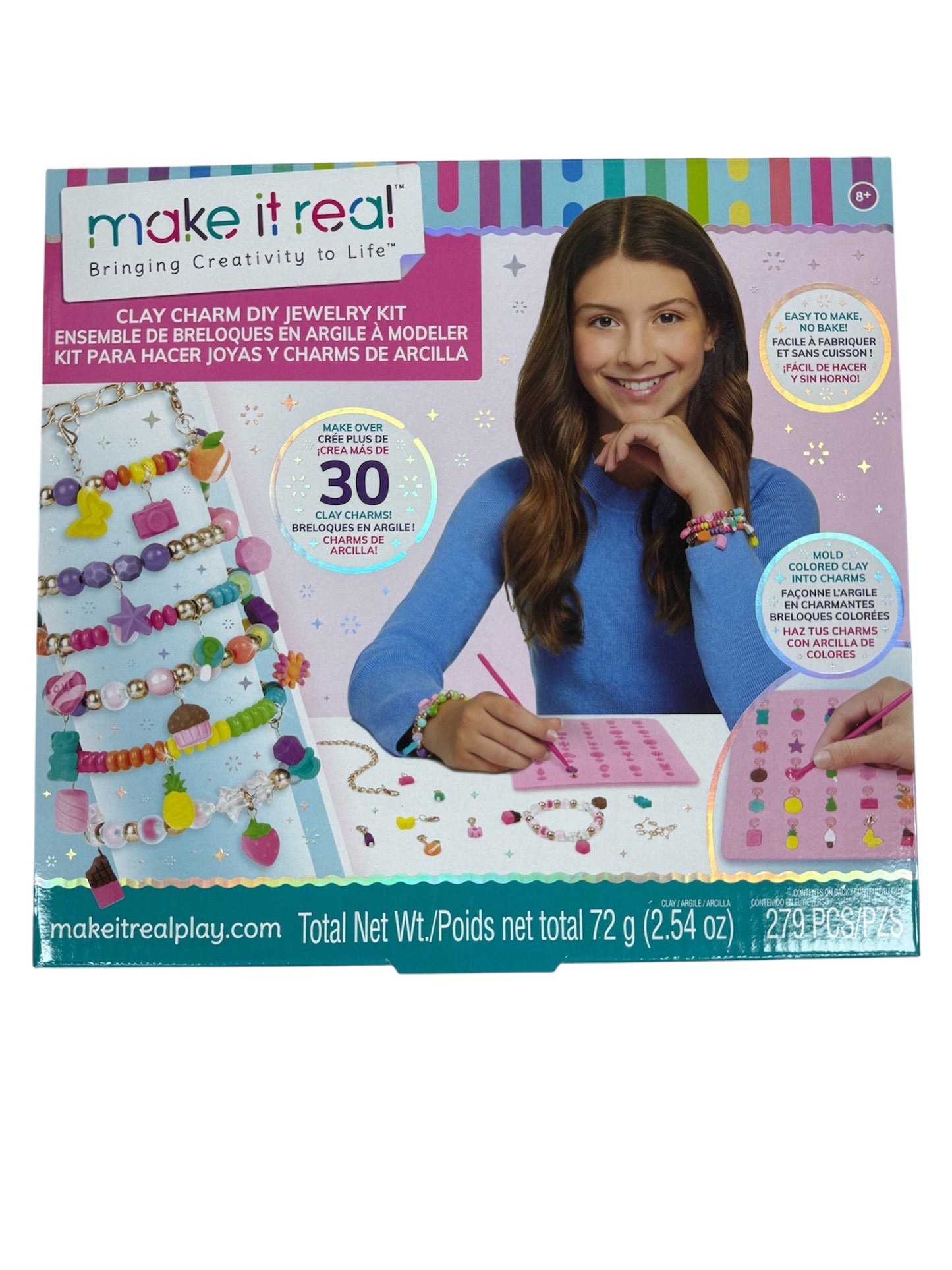 Make It Real Clay Charm DIY Jewelry Kit 1422-PAKINT-01-V2 MKR1422