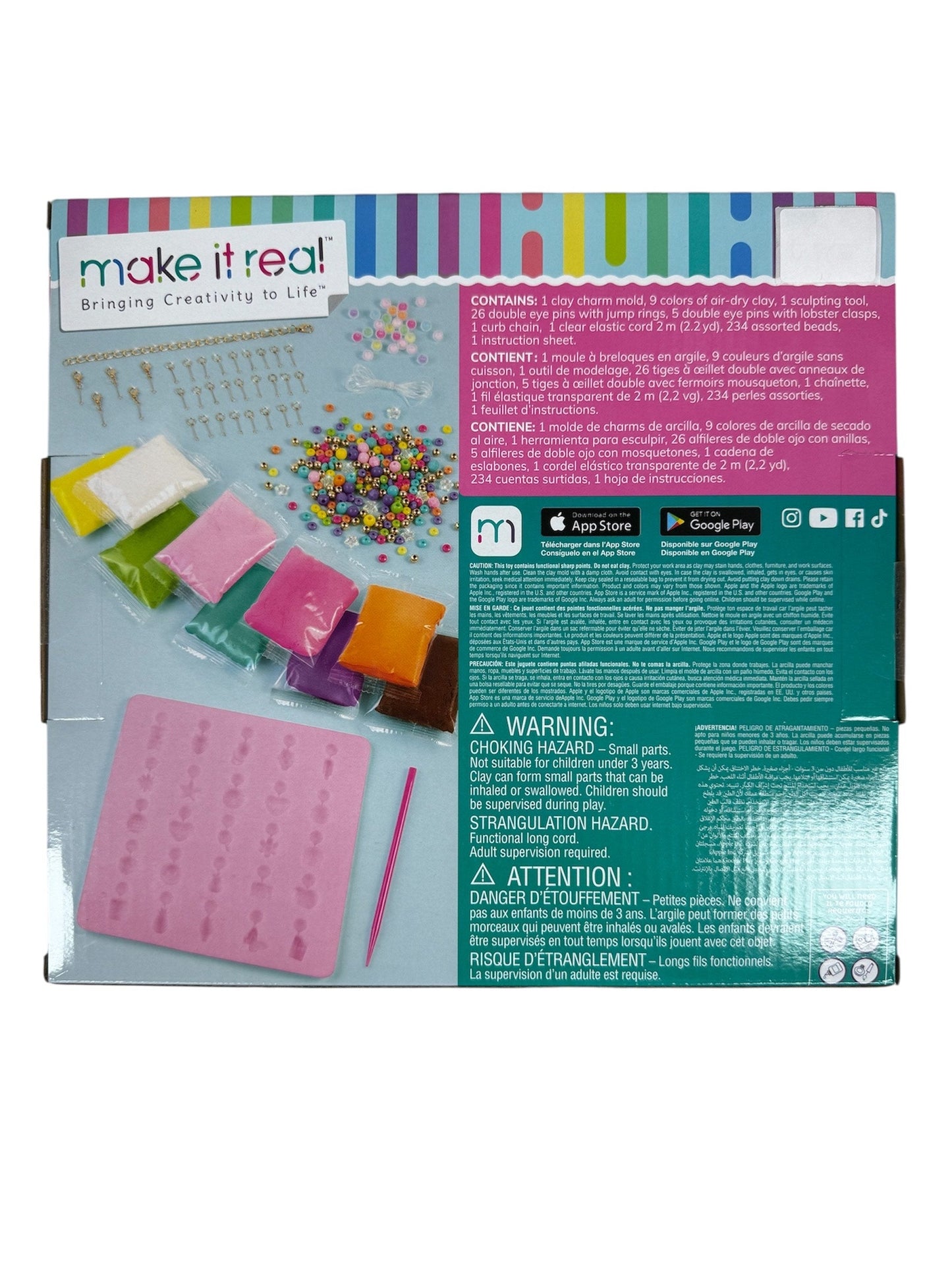 Make It Real Clay Charm DIY Jewelry Kit 1422-PAKINT-01-V2 MKR1422