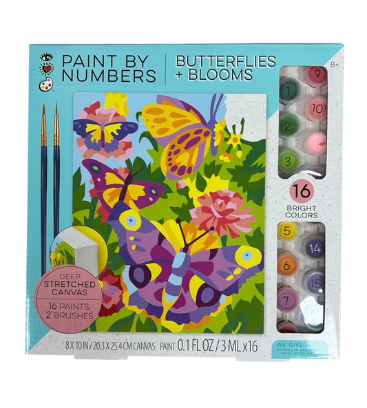 Bright Stripes Paint By Numbers Butterflies + Blooms 9203