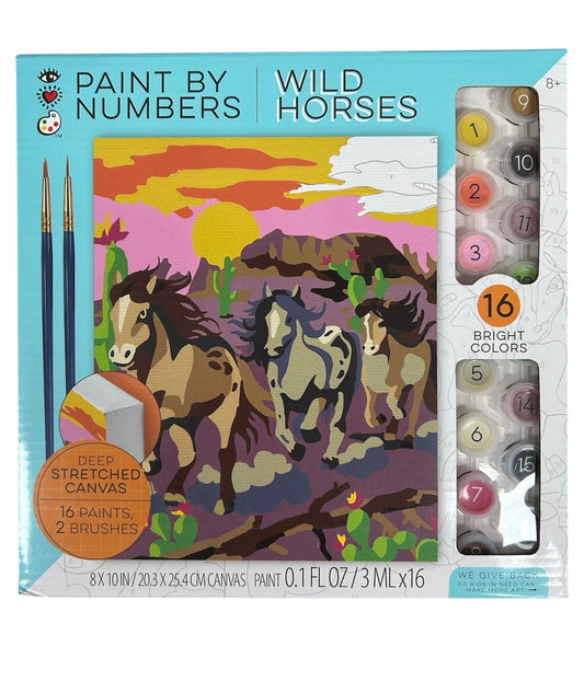Bright Stripes Paint By Numbers Wild Horses 9205 BGH9205