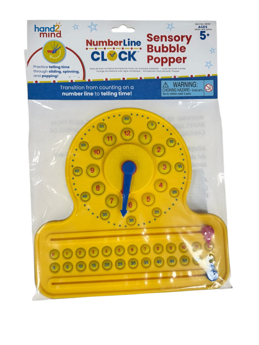 hand2mind NumberLine Clock Sensory Bubble Popper 96991