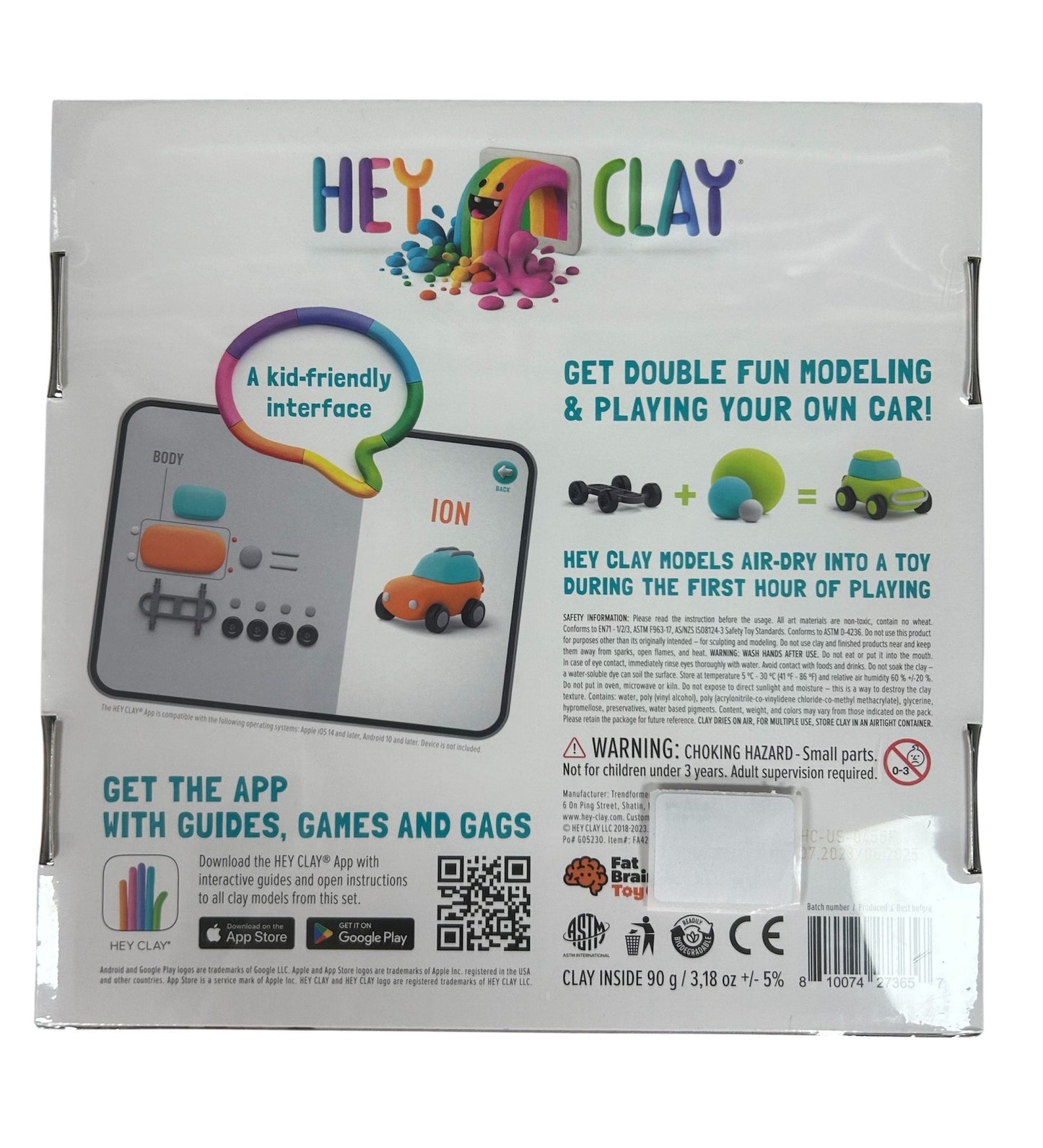 Fat Brain Toy Co. Hey Clay Eco Cars Creative Set FA426