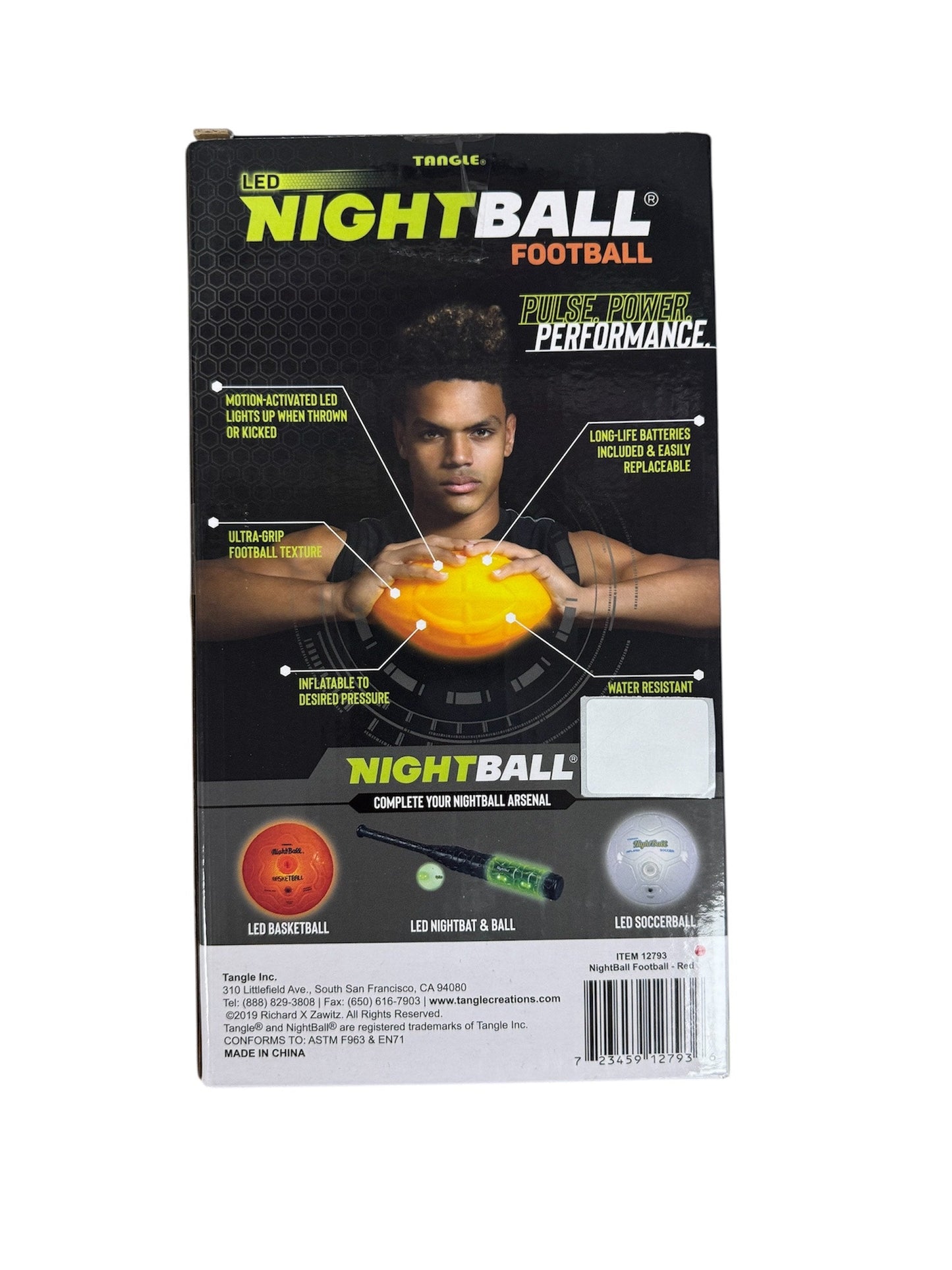Tangle LED Nightball Light Up Football Red 12793