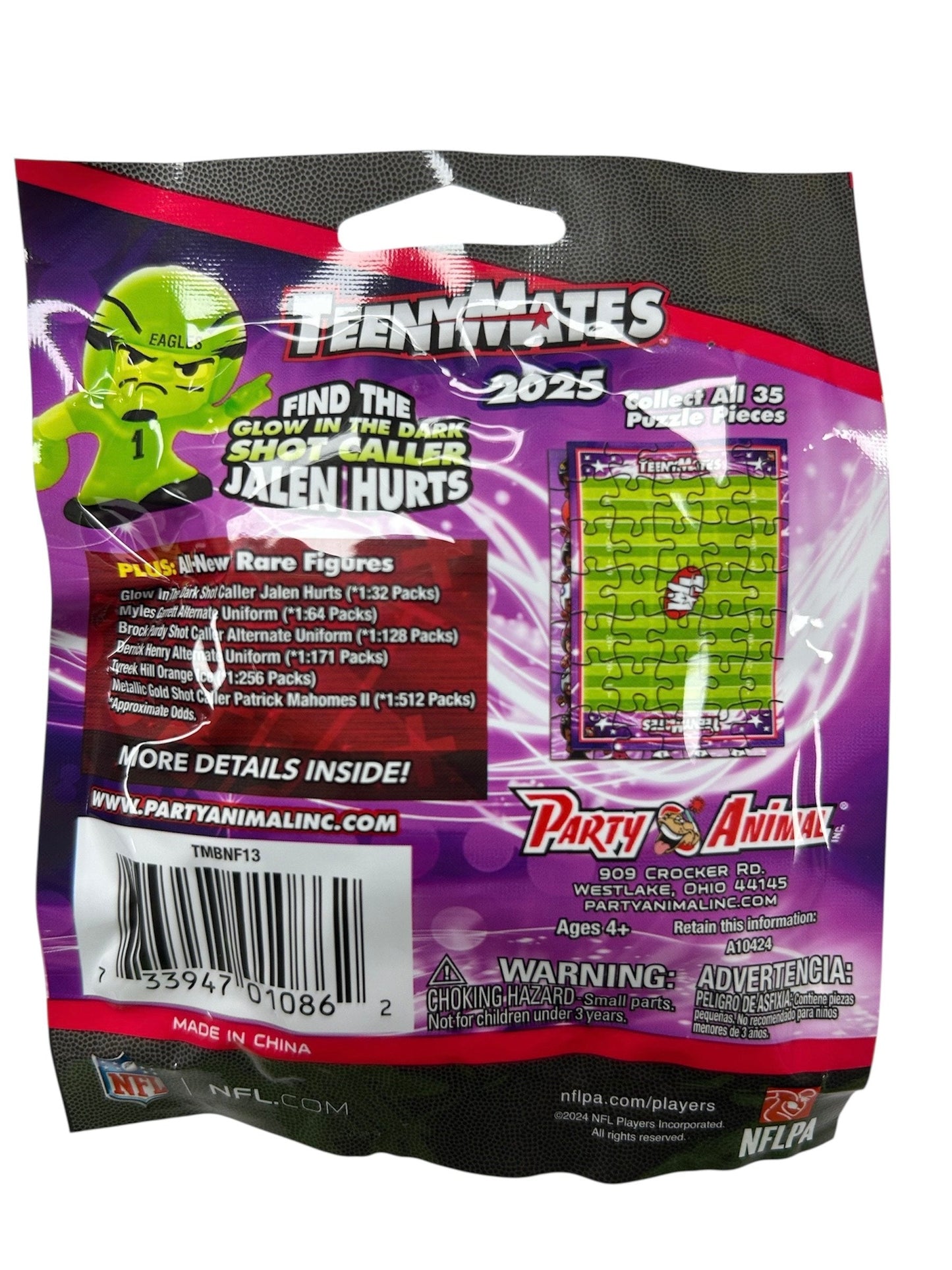 Party Animal NFL Teenymates 2025 TMBNF13 PNLTMBNF13