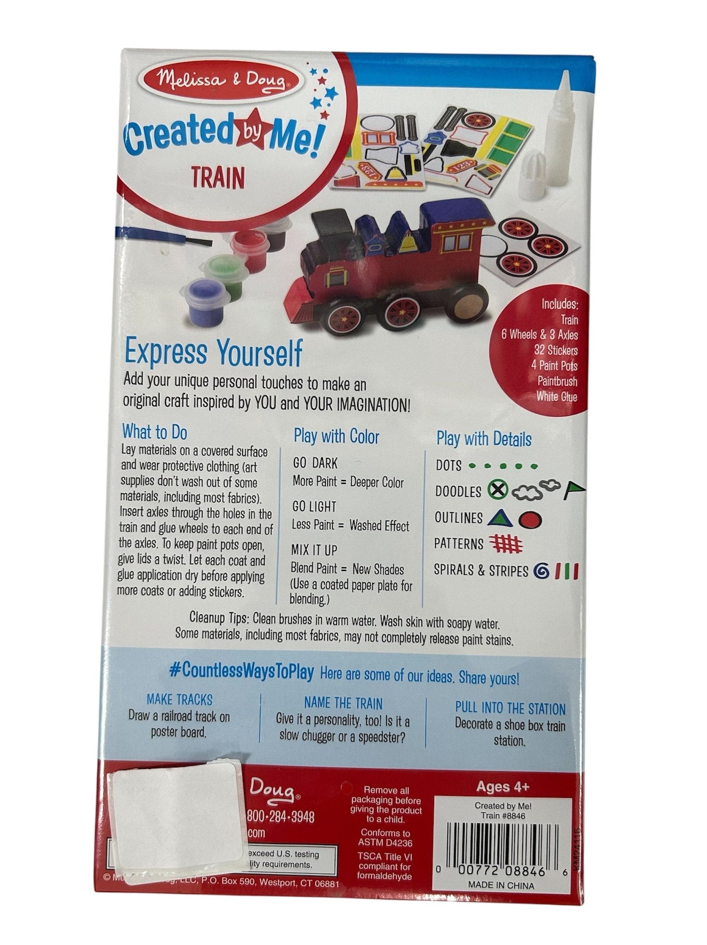 Melissa & Doug Created by Me! Train Wooden Craft Kit 8846