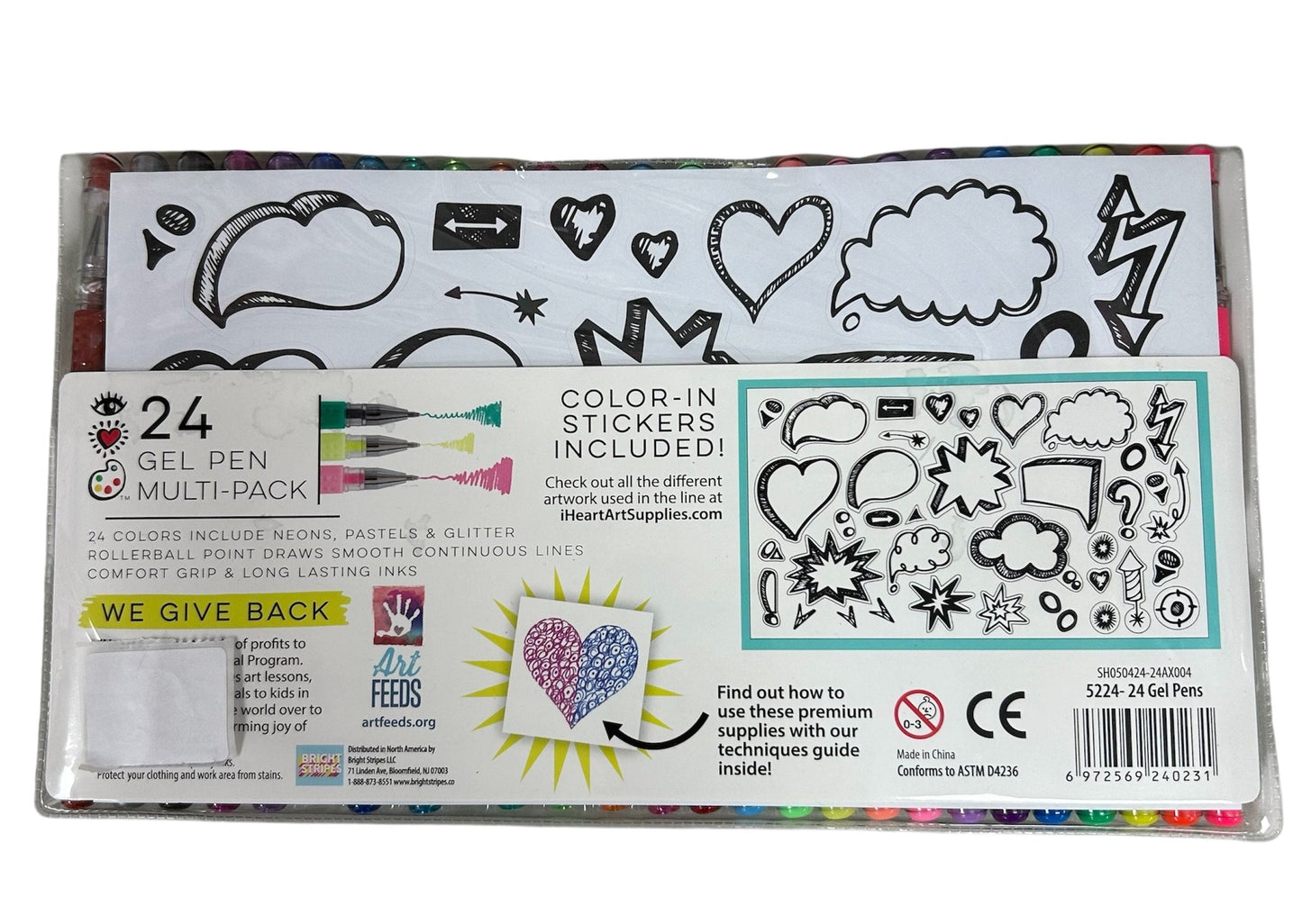Bright Stripes 24 Gel Pen Multi-Pack 5224-24 BGH5224