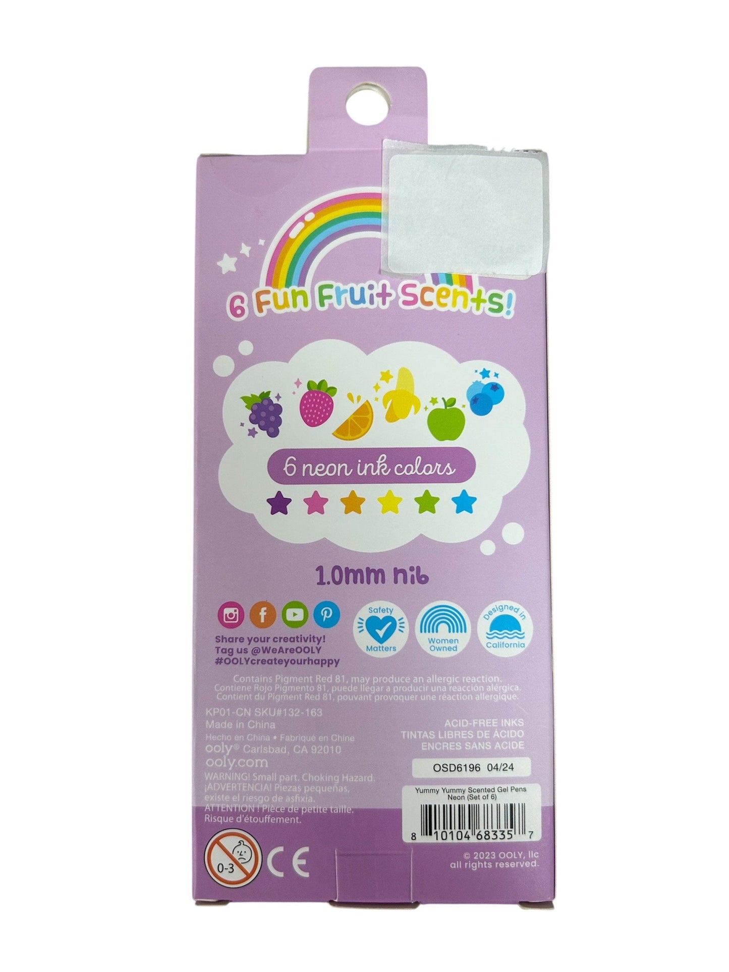 Ooly Yummy Yummy Scented Neon Gel Pens 132-163 IAR132163