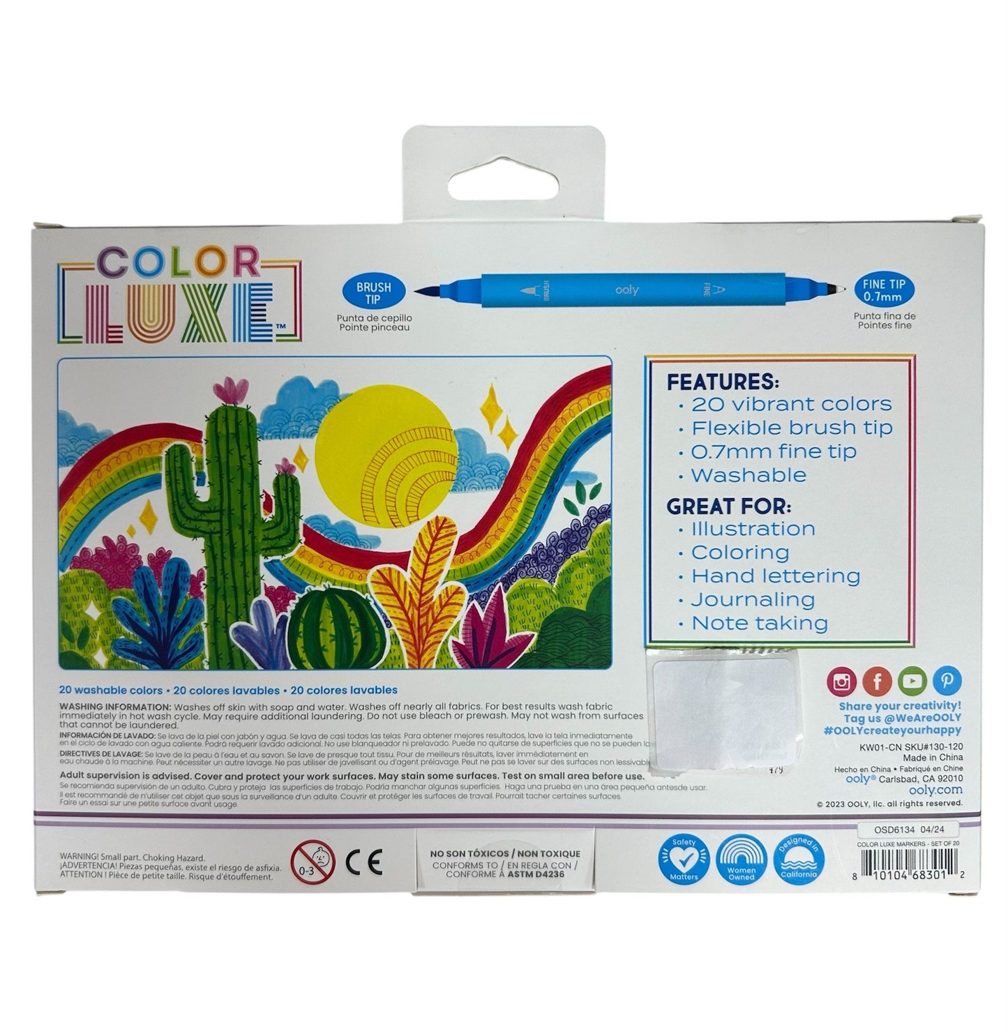 Ooly Color Luxe Double-Ended Markers 130-120 IAR130120