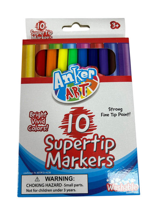 Anker Play Washable 10 Supertip Markers 600025 DG600025