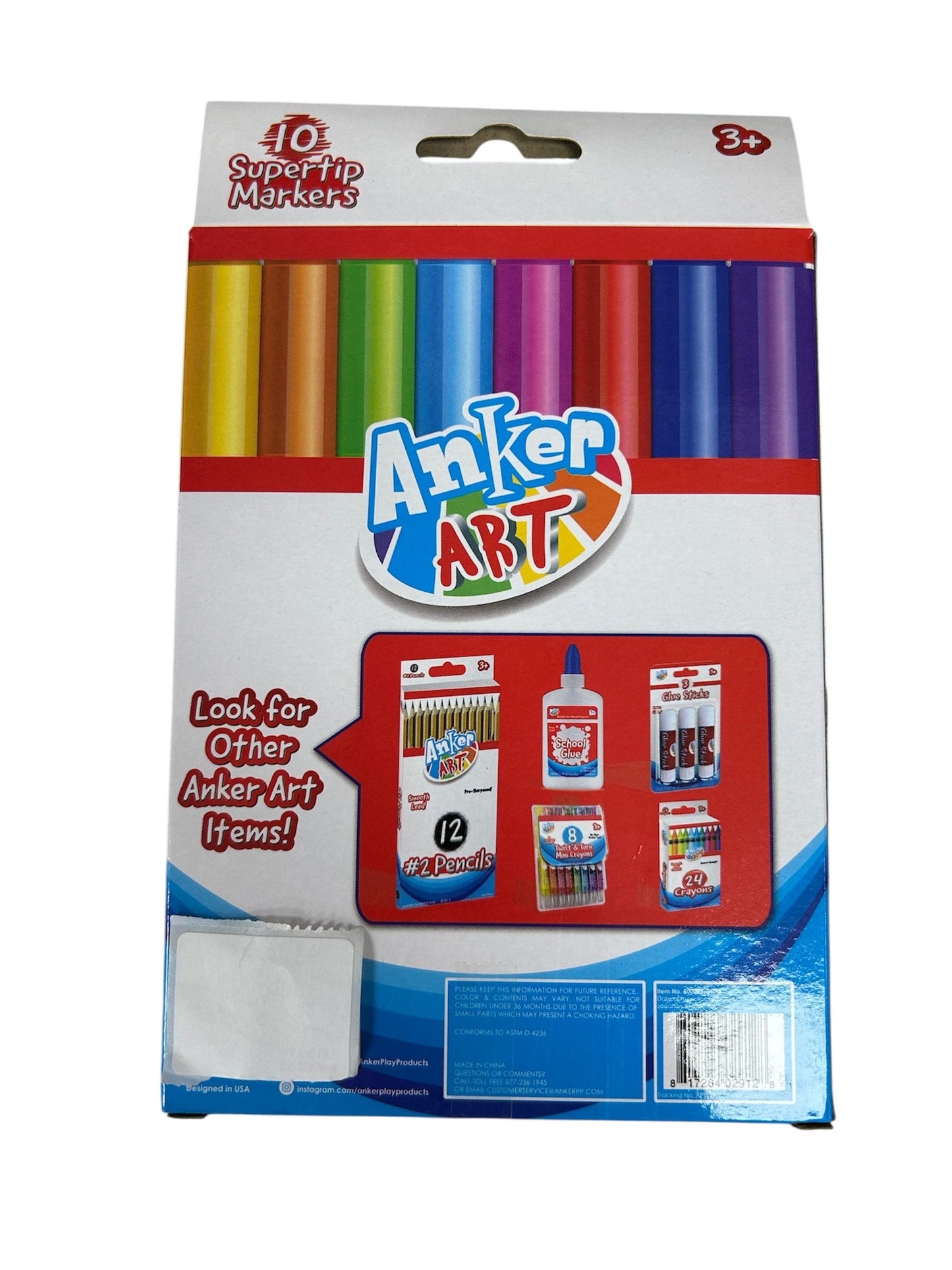 Anker Play Washable 10 Supertip Markers 600025 DG600025
