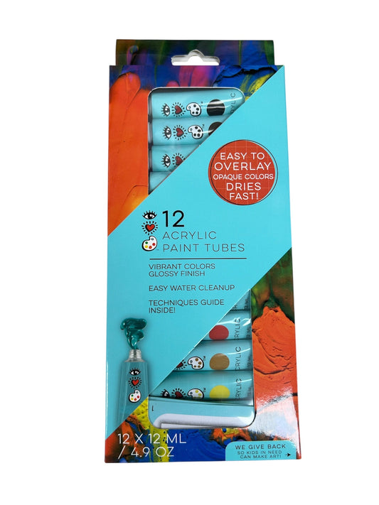 Bright Stripes 12 Acrylic Paint Tubes 1012-12 BGH1012