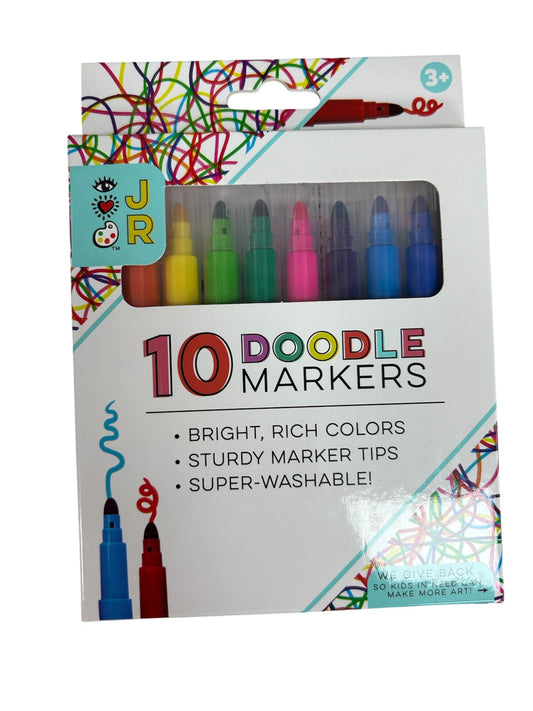 Bright Stripes JR 10 Doodle Markers 19610-10 BGH19610