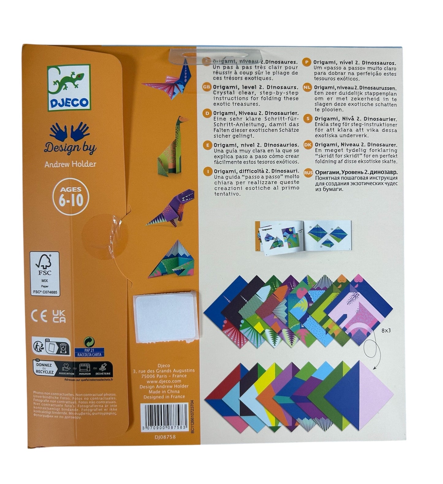 Djeco Origami Dinosaurs Level 2 DJ08758