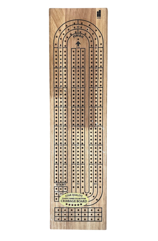 Hansen Classic Games Wooden 3 Track Cribbage Board TR-77