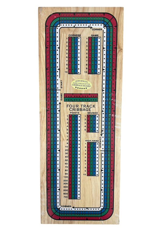 Hansen Classic Games Jumbo 4 Track Cribbage Board TR-800