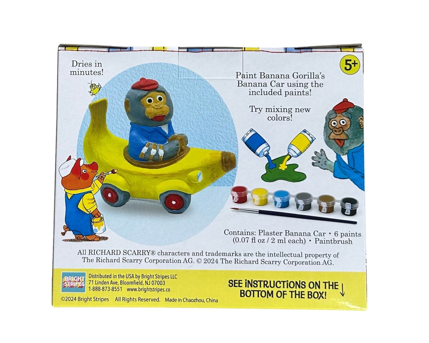 Bright Stripes Paint A Banana Car Bananas Gorilla DIY-RS3 BGHDIY-RS3