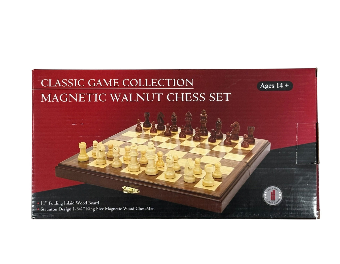 Hansen Classic Games Magnetic Walnut Chess Set H-117