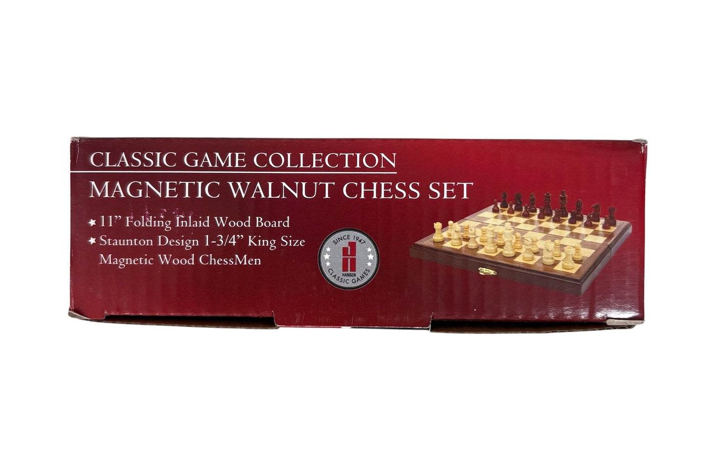 Hansen Classic Games Magnetic Walnut Chess Set H-117
