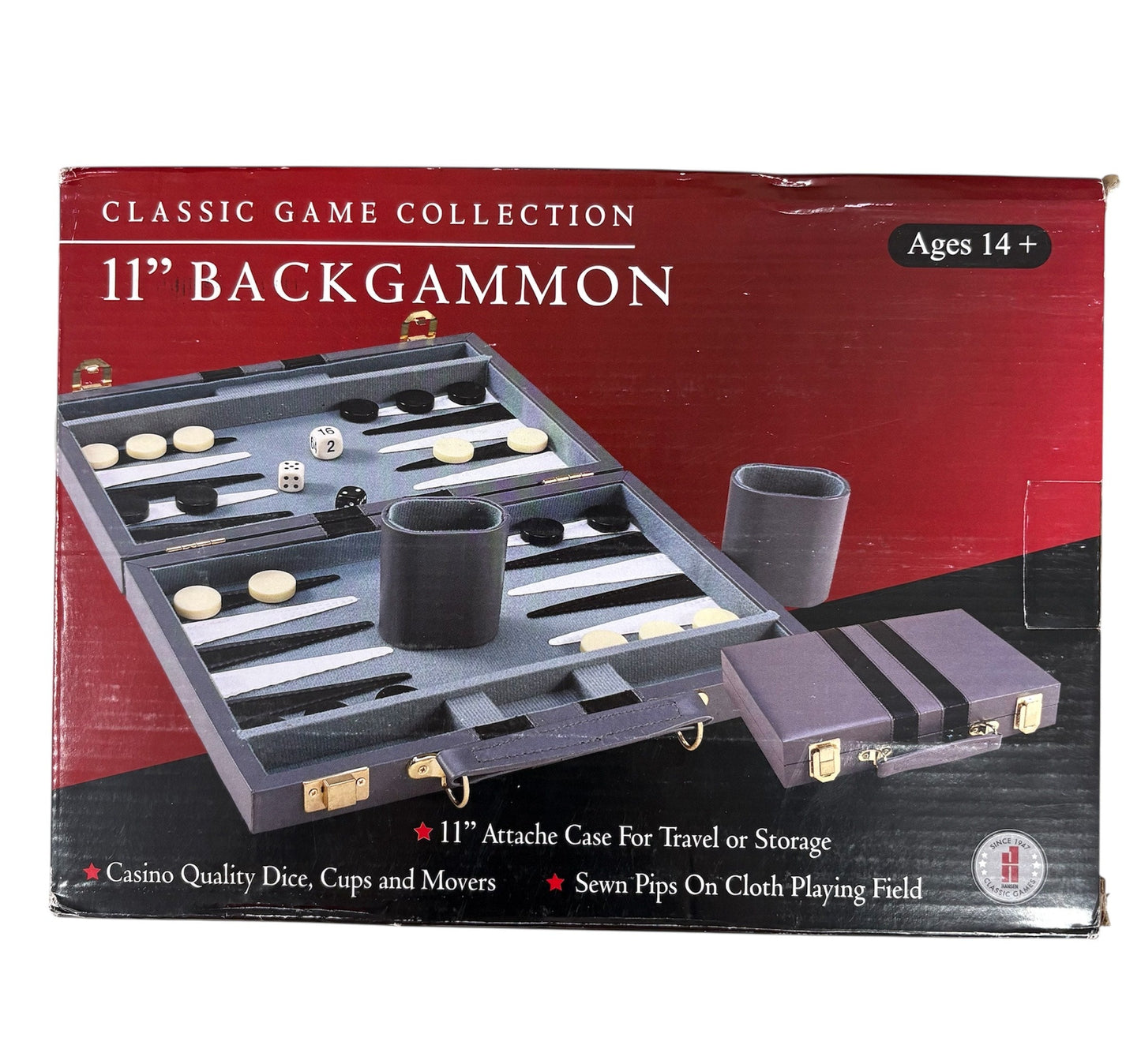 Hansen Classic Games 11" Backgammon 038011