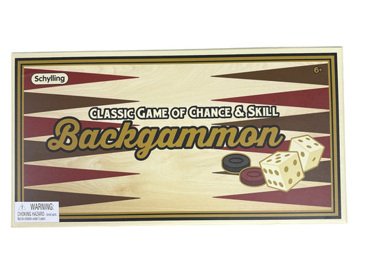 Schylling Classic Game of Chance & Skill Backgammon 24010ML SEBCG
