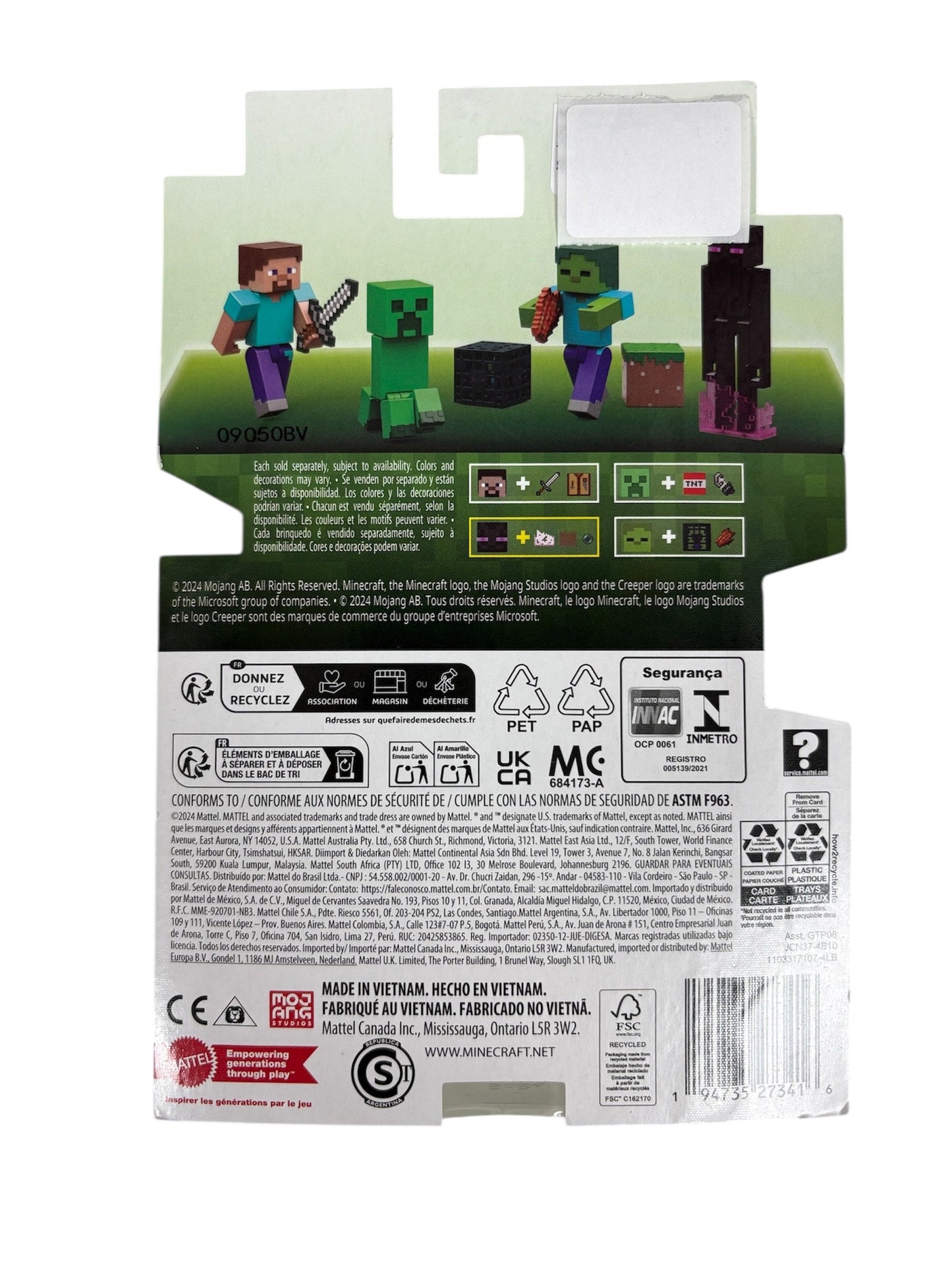 Mattel Minecraft Enderman Figure with Accessories JCN37 JCN37-9564
