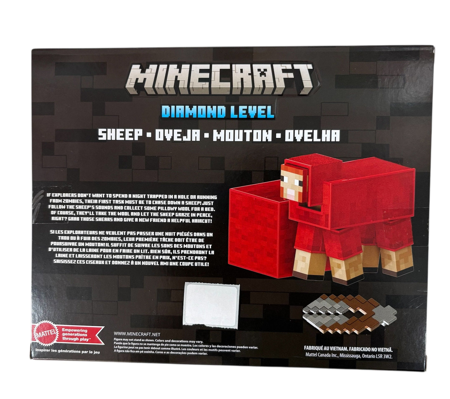 Mattel Minecraft Diamond Level Sheep Action Figure with Accessories JCV22