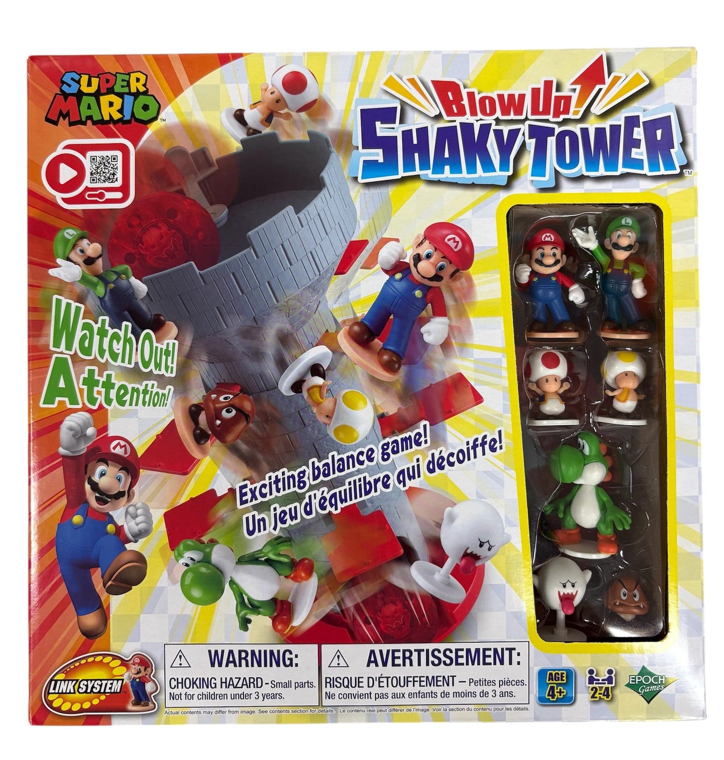 Epoch Games Super Mario Blow Up Shaky Tower Game 7418