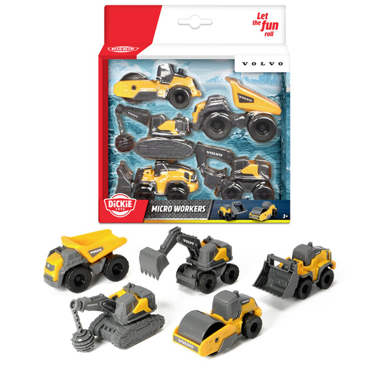 Volvo Micro Workers 5-Pack Construction Vehicles