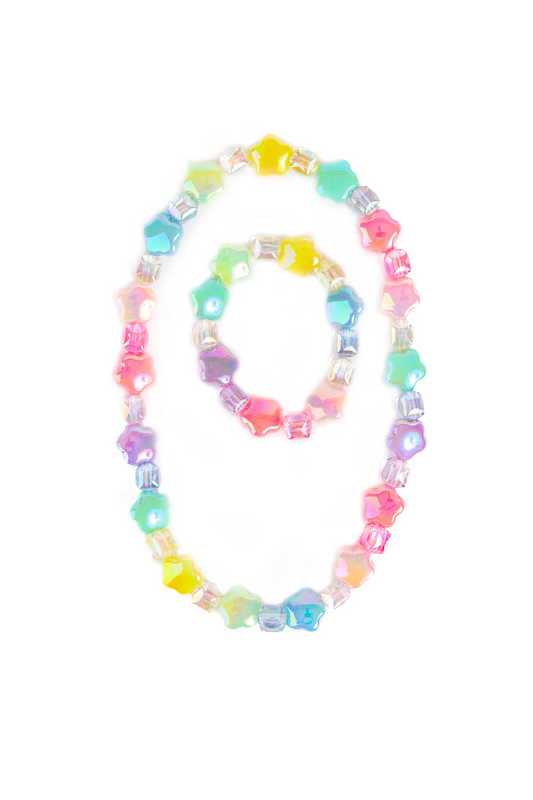 Great Pretenders Wish Upon a Rainbow Star Necklace & Bracelet Set, 2pc (86180)