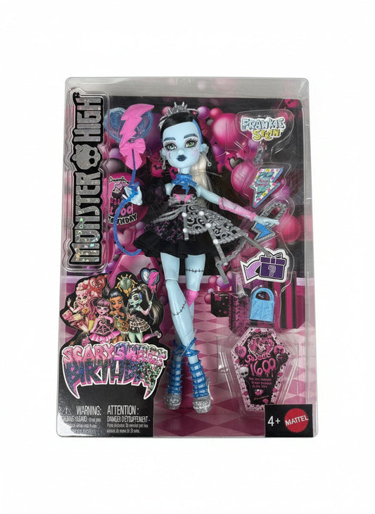Monster High toy figure in packaging on a light gray background