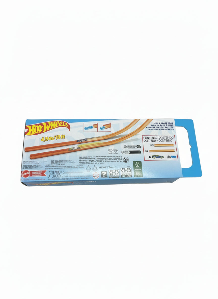 Mattel Hot Wheels Track Builder Straight Track with Car BHT77