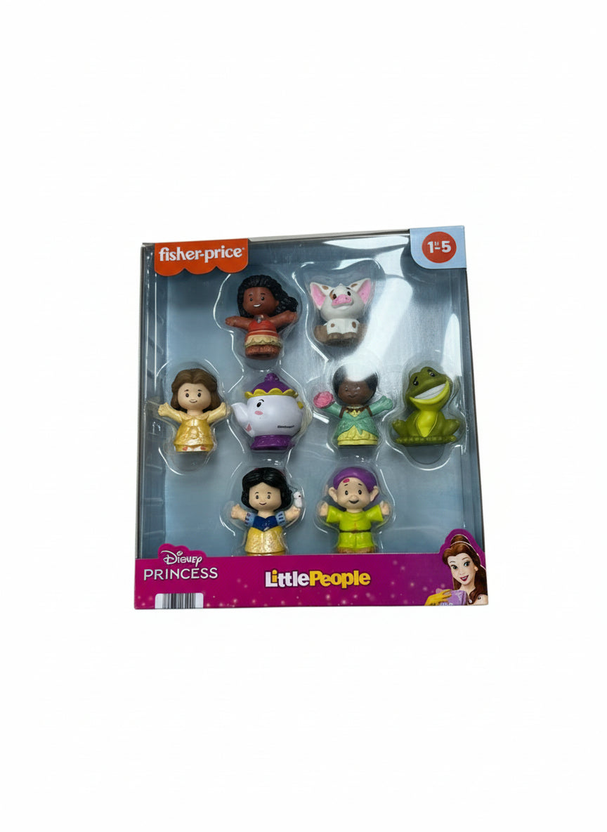 Fisher-Price Disney Princess Little People set packaging on a wooden surface