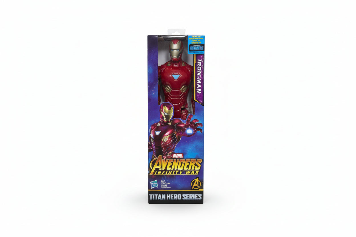 Marvel Avengers Infinity War Titan Hero Series Iron Man figure packaging on a white background