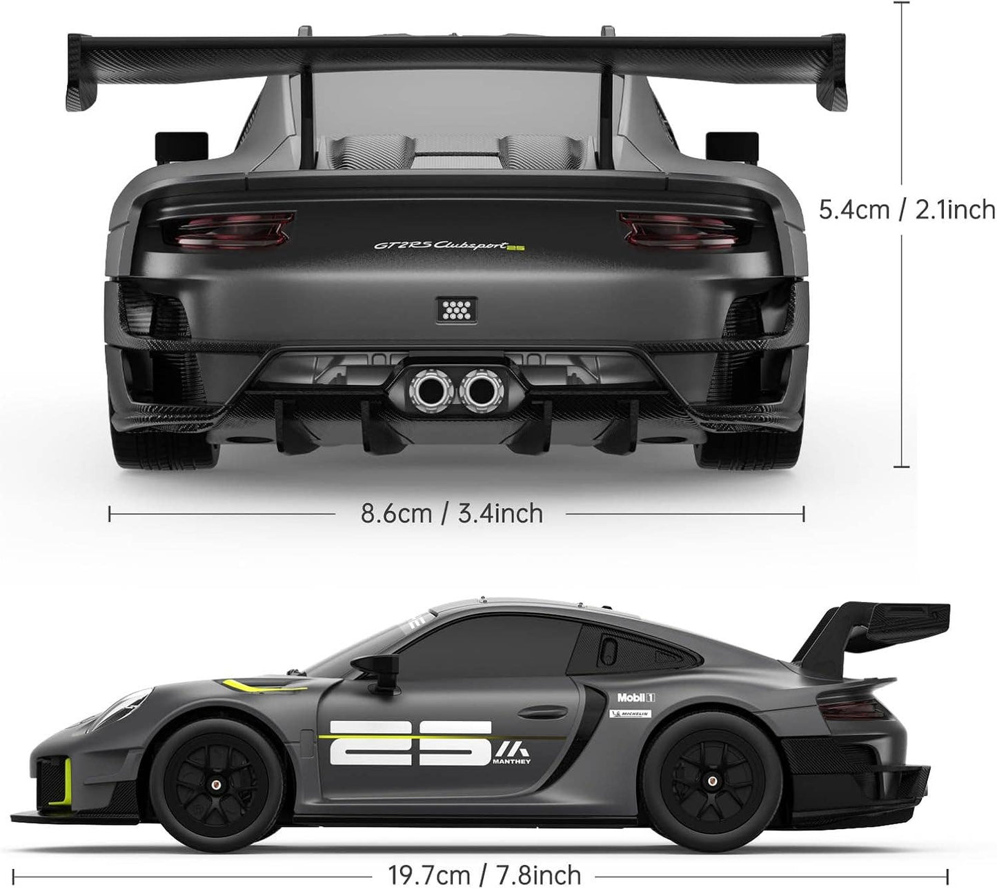 1:24 Scale RC Porsche 911 GT2 RS Remote Control Sports Car