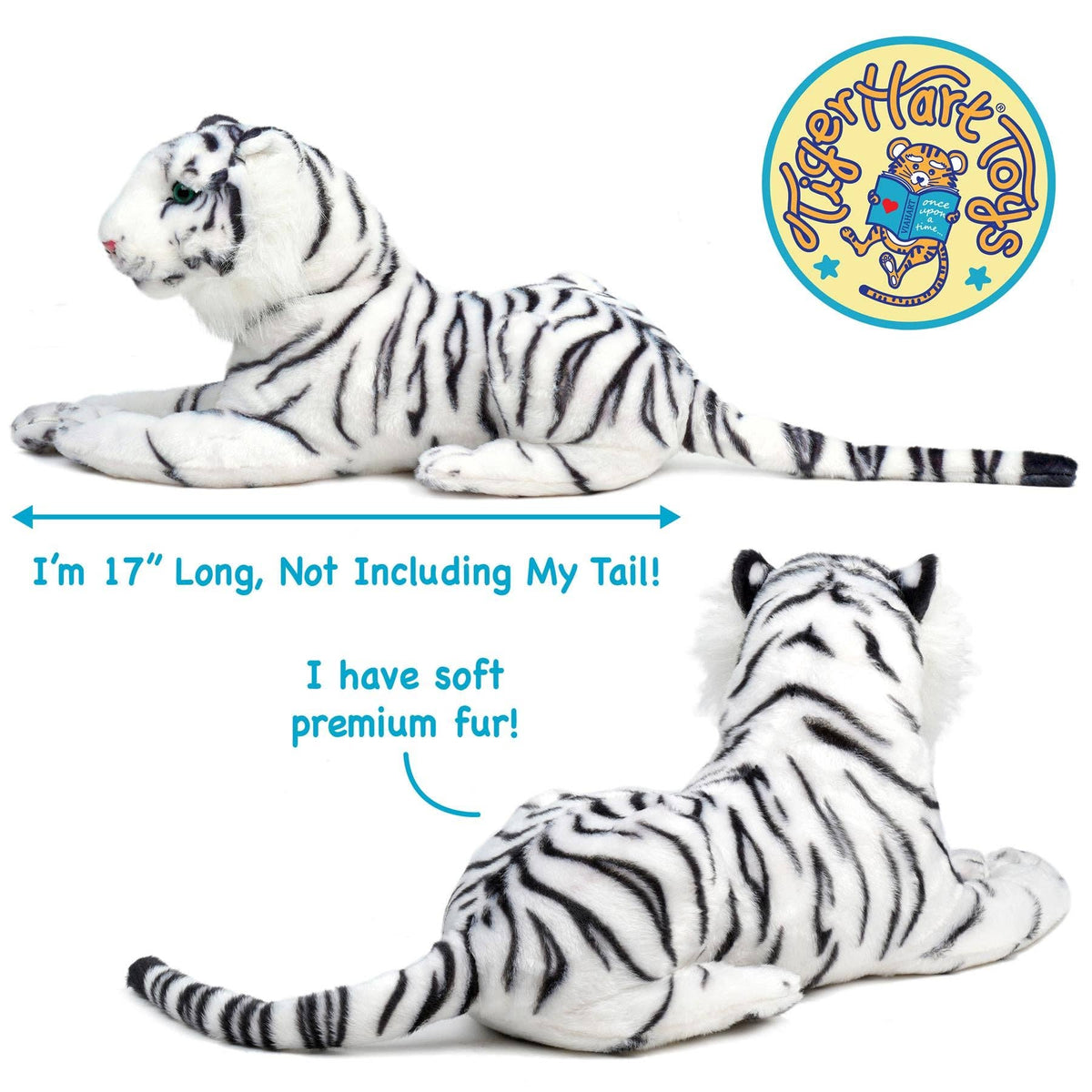 TigerHart Saphed the White Tiger 17-inch plush