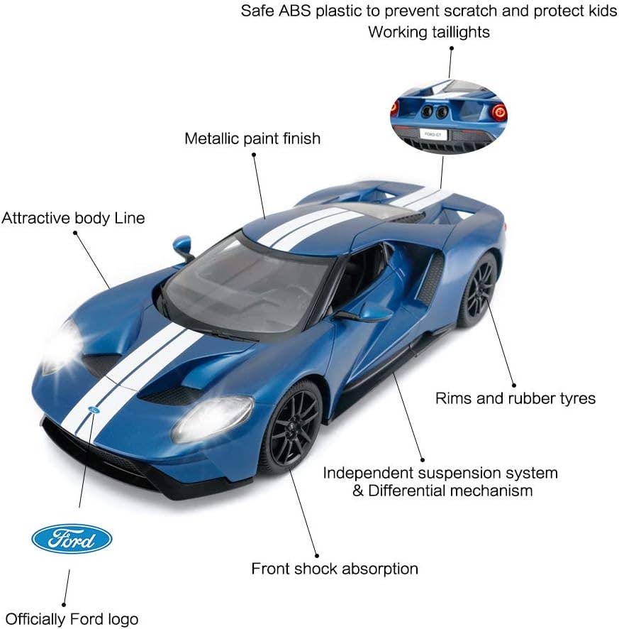 1:14 Scale RC Ford GT Remote Control Sports Car