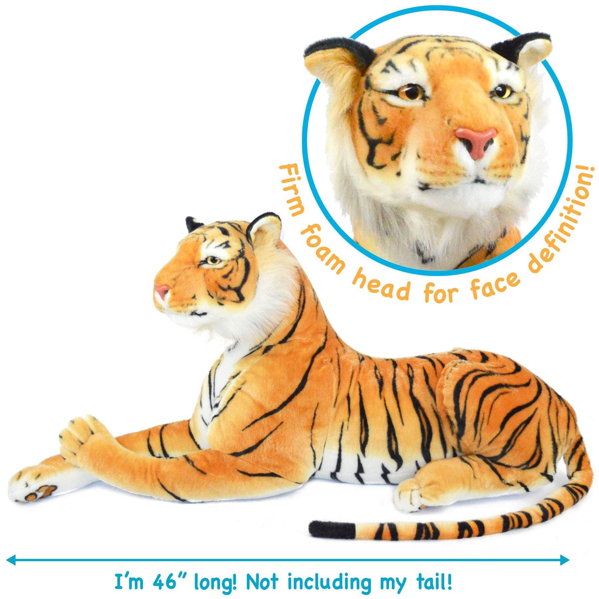 TigerHart Rohit the Orange Bengal Tiger 46-inch plush