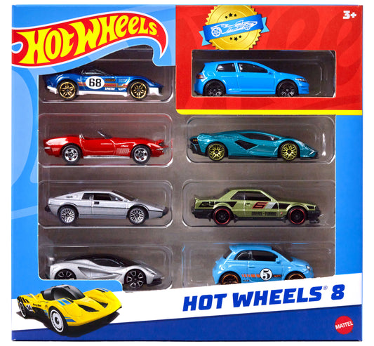 Hot Wheels 8-Car Gift Pack with Exclusive Car (HPV78)