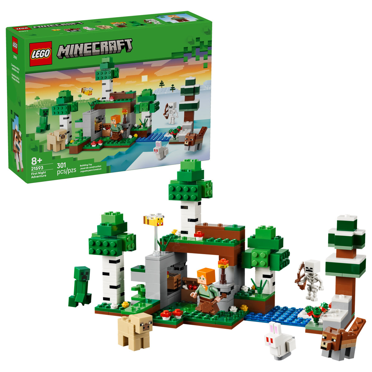 LEGO Minecraft First Night Adventure (21593) box