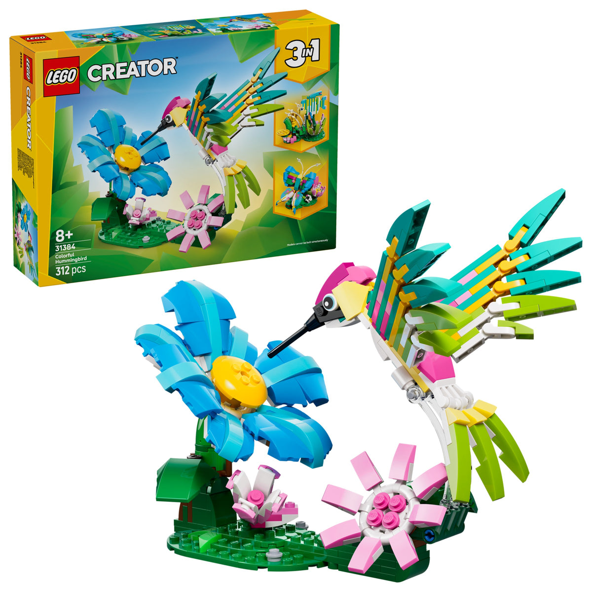 LEGO Creator 3-in-1 Wild Animals: Colorful Hummingbird (31384) box