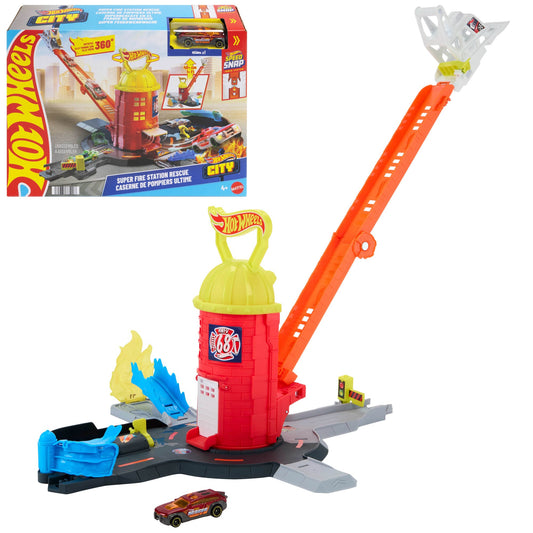 Hot Wheels City Super Fire Station Rescue Playset (JHL95)
