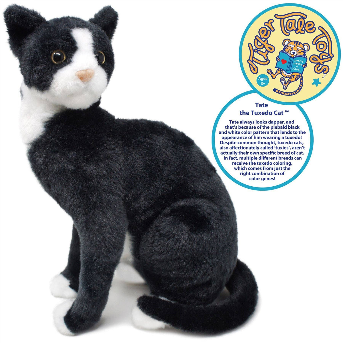 TigerHart Tate the Tuxedo Cat 14-inch plush