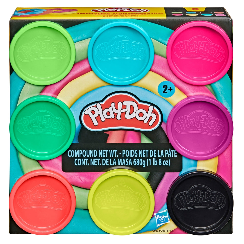 Play-Doh 8 Pack 3 Ounce Vibrant Colors (G06925X00)