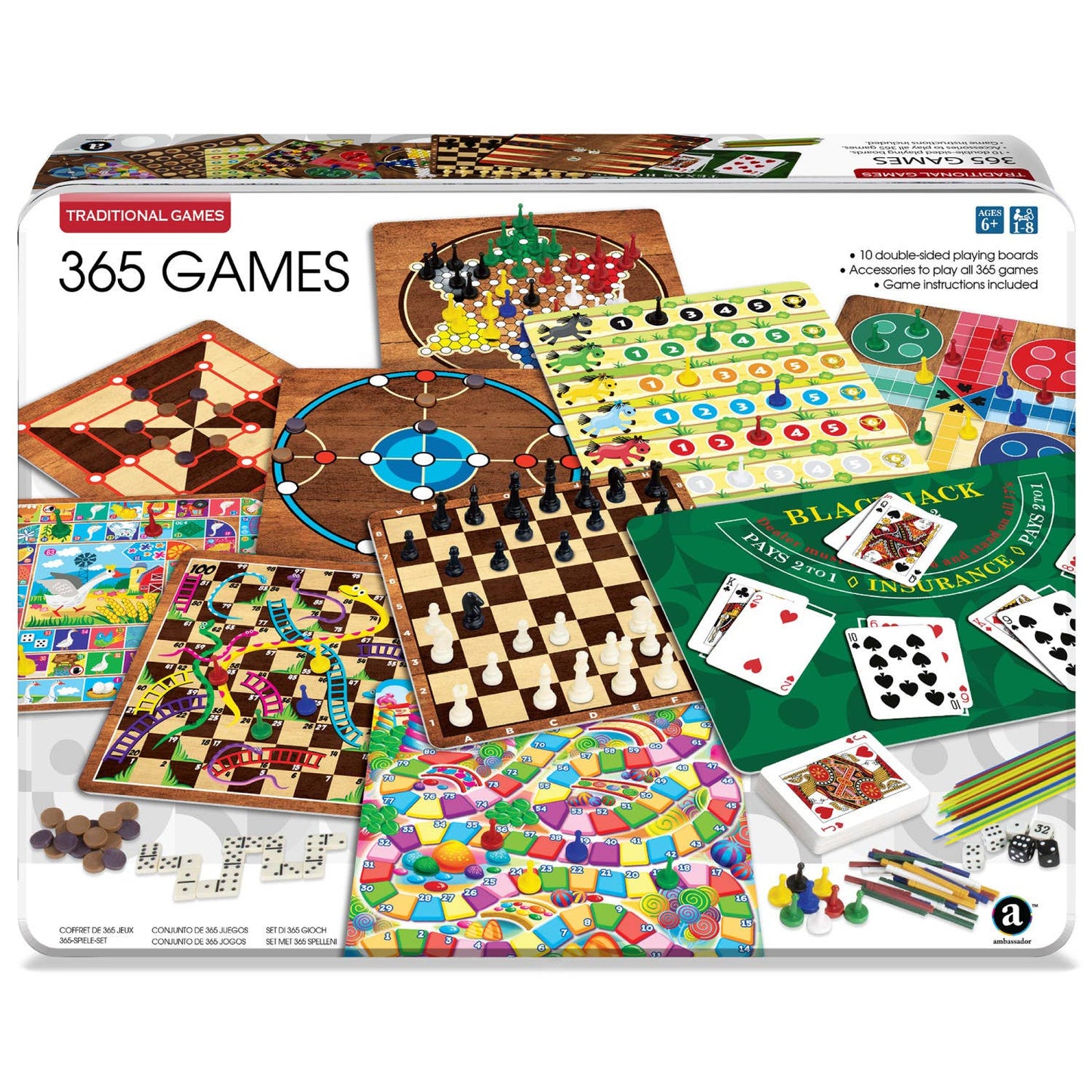 Ambassador Games: 365 Classic Games (Tin Case Packaging)