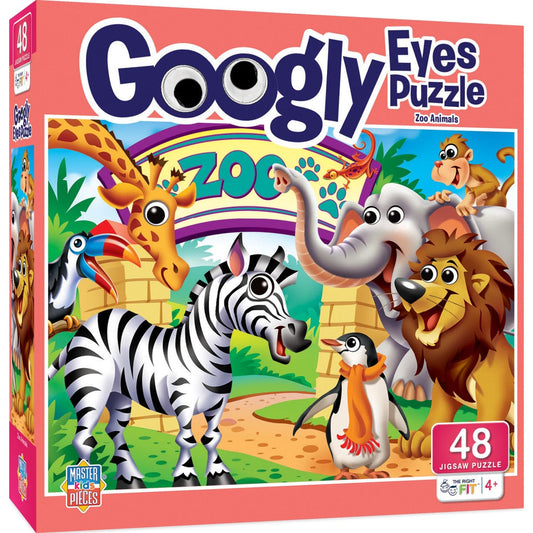 MasterPieces Googly Eyes - Zoo Animals 48 Piece Puzzle (11924.01)