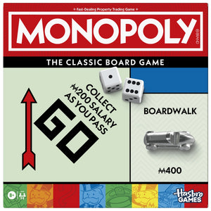 Monopoly Board Game with Storage Tray and Larger Tokens