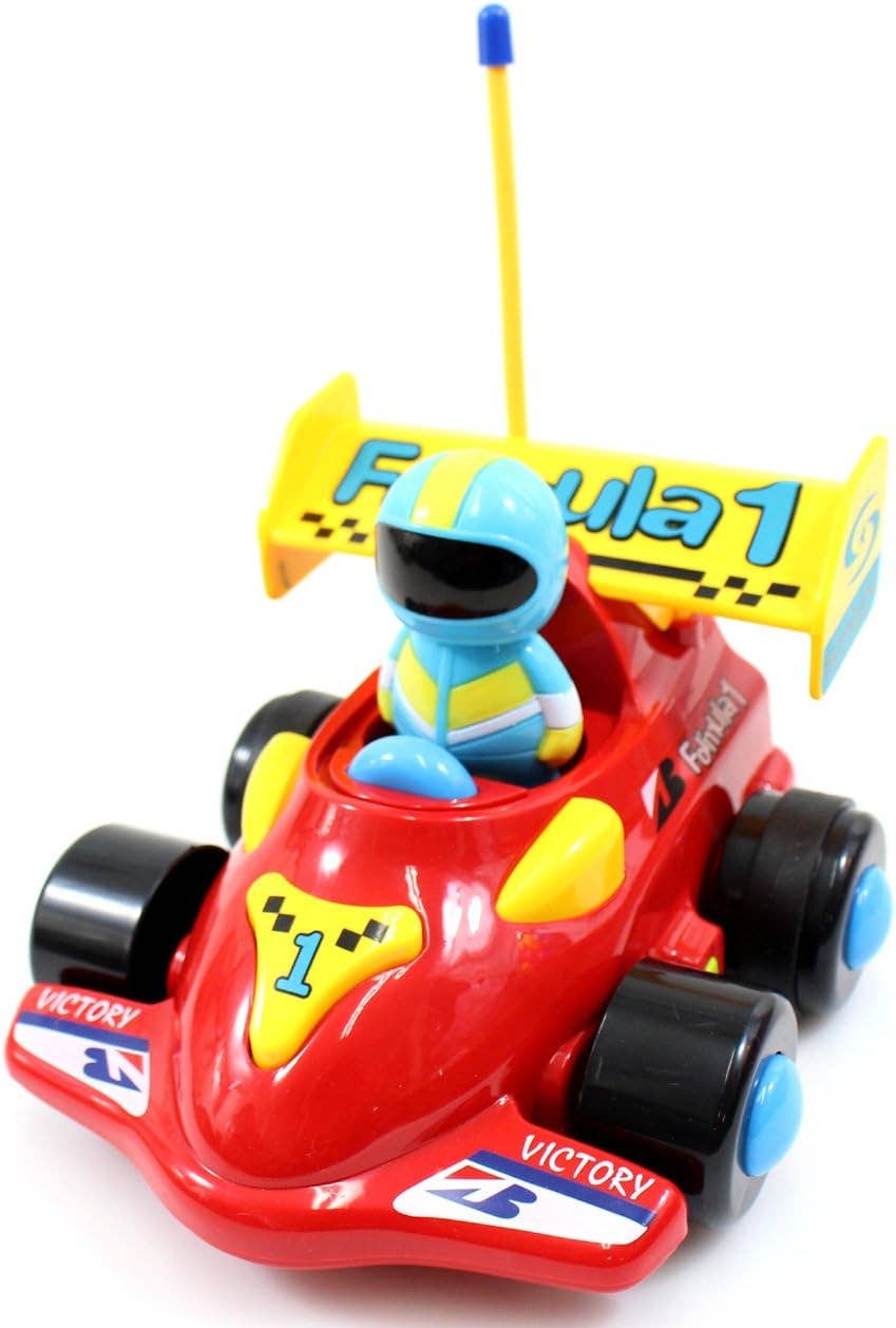 4" Cartoon RC Formula Race Car Remote Control Toy (Red): Red